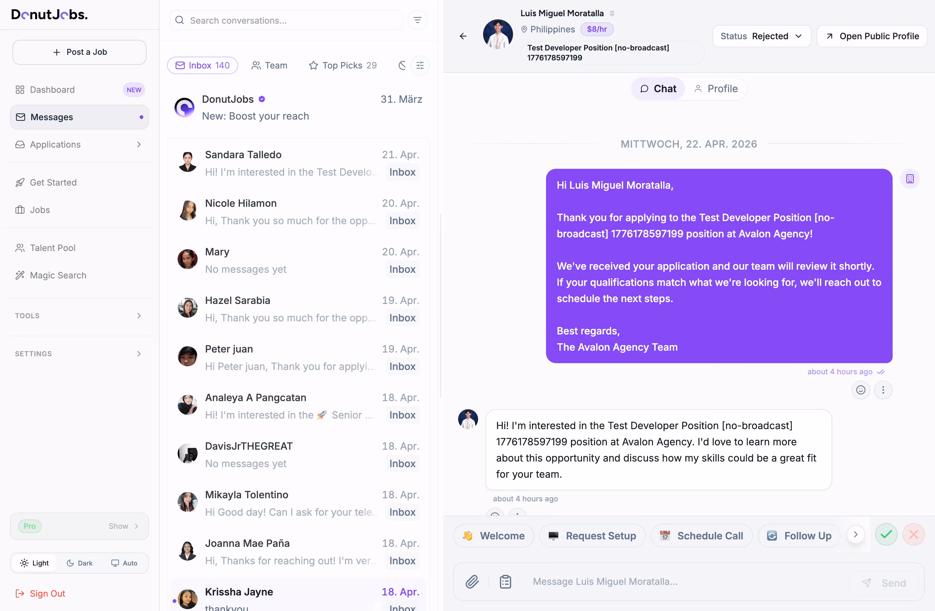 DonutJobs Chat