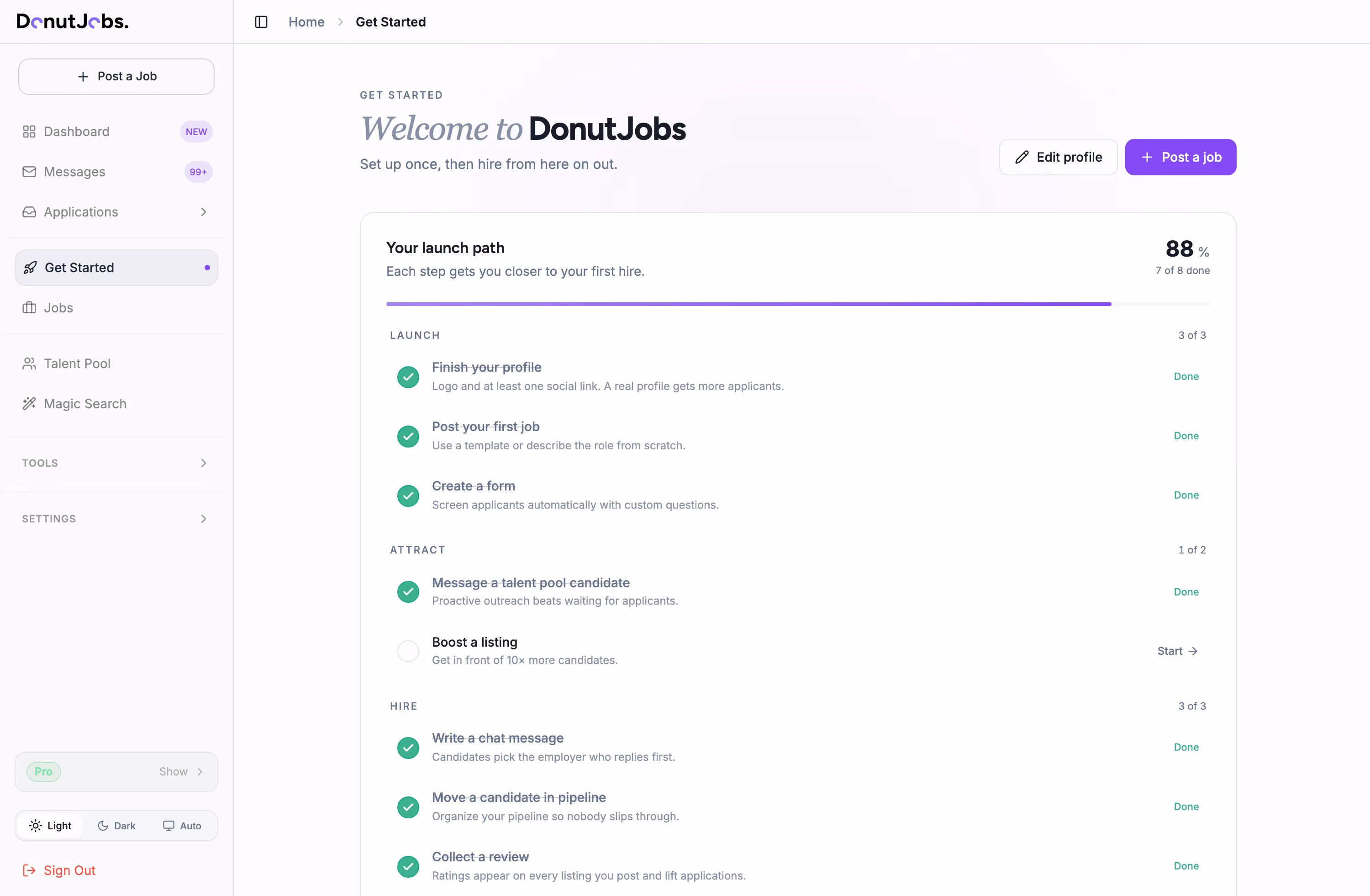 DonutJobs Get Started
