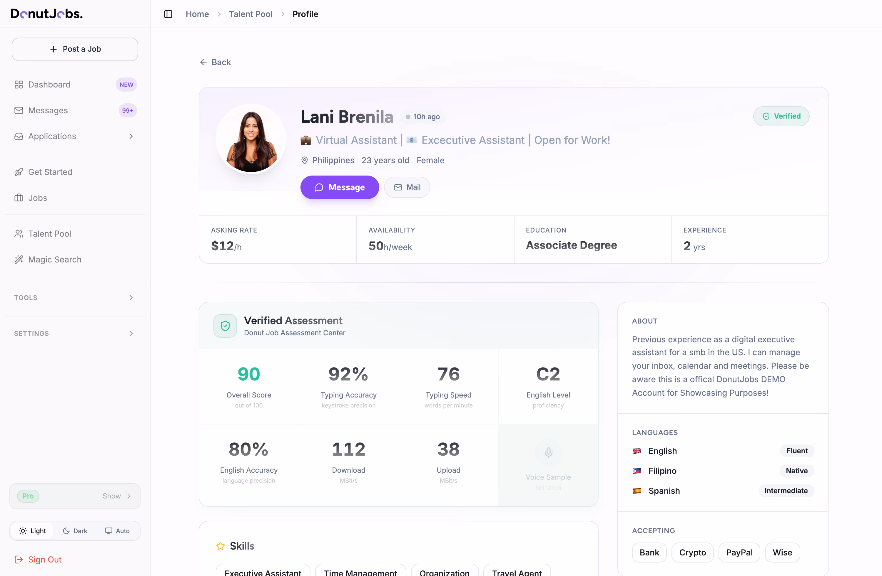 DonutJobs Profile
